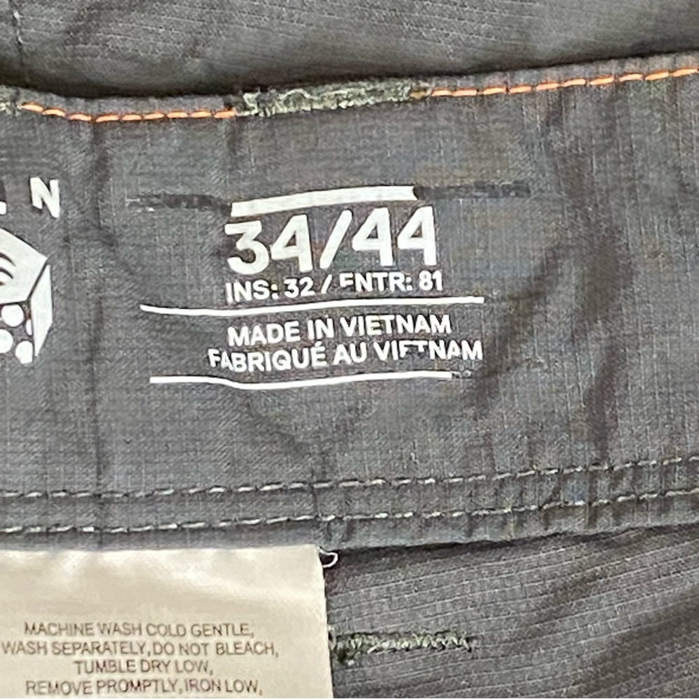 Mountain Hardware Mens Gray Convertible Utility Pants Size 34/44 - Picture 12 of 14